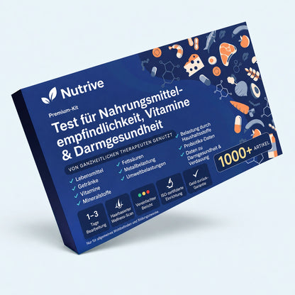 Set mit Lebensmitteln, Vitaminen und Produkten für die Darmgesundheit